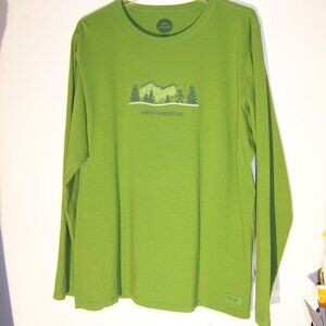 Life is Good Crusher Long Sleeve Winter Wanderland XXL WOMEN'S